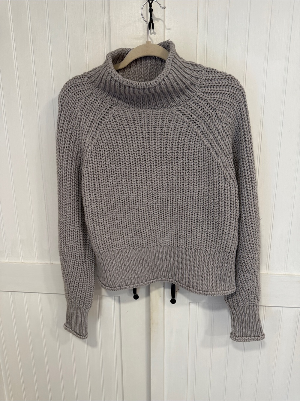 RD Style Classic cozy Ribbed Mock Neck Sweater - Gray size M